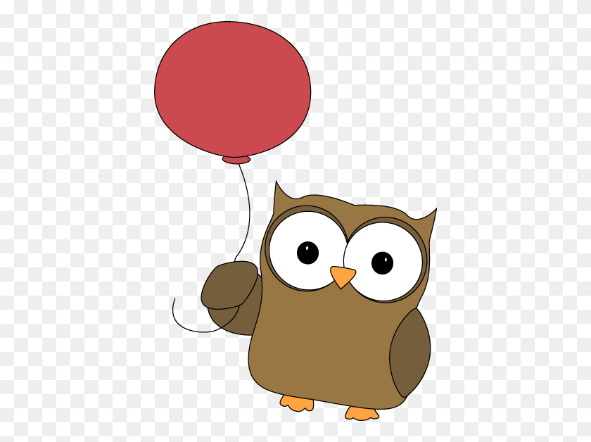 402x568 Owl Carried Away - Winter Owl Clipart