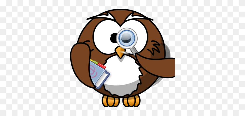 360x340 Owl Cartoon Drawing - Smart Cookie Clipart