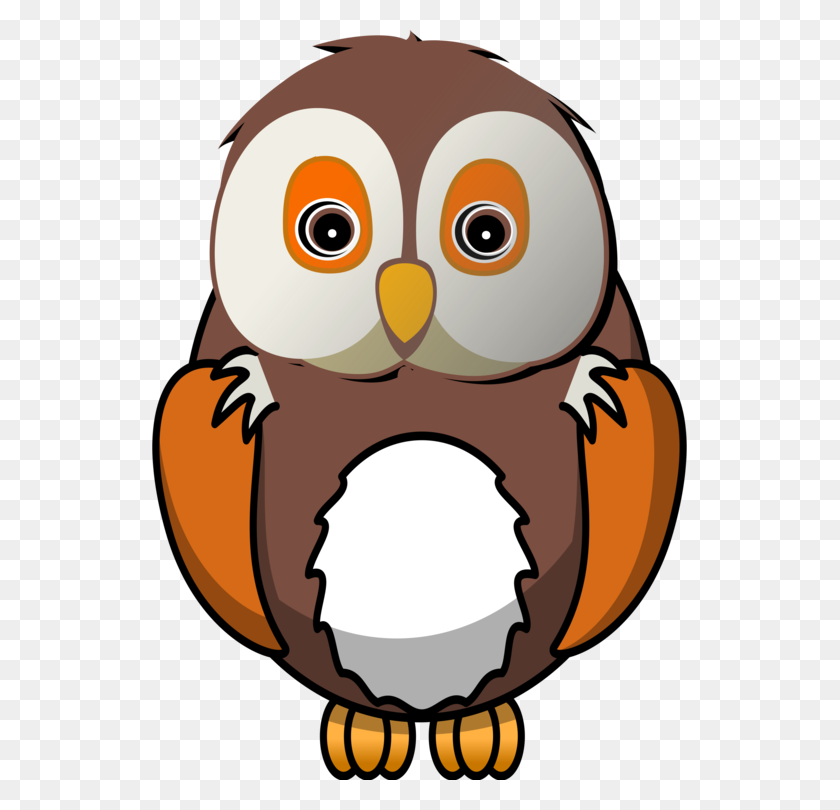 535x750 Owl Cartoon Drawing Line Art - Baby Eagle Clipart