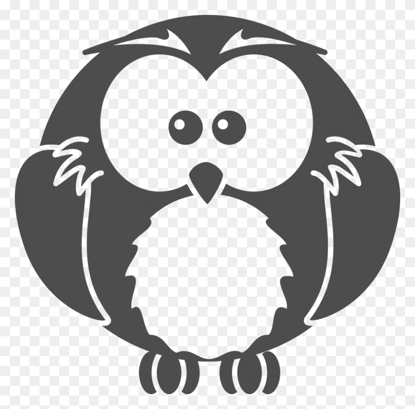 800x787 Owl Cartoon Png Gallery Images - Owl Clipart Black And White