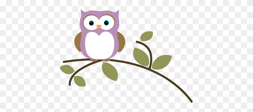 443x311 Owl Clip Art - Tree Branch Clipart
