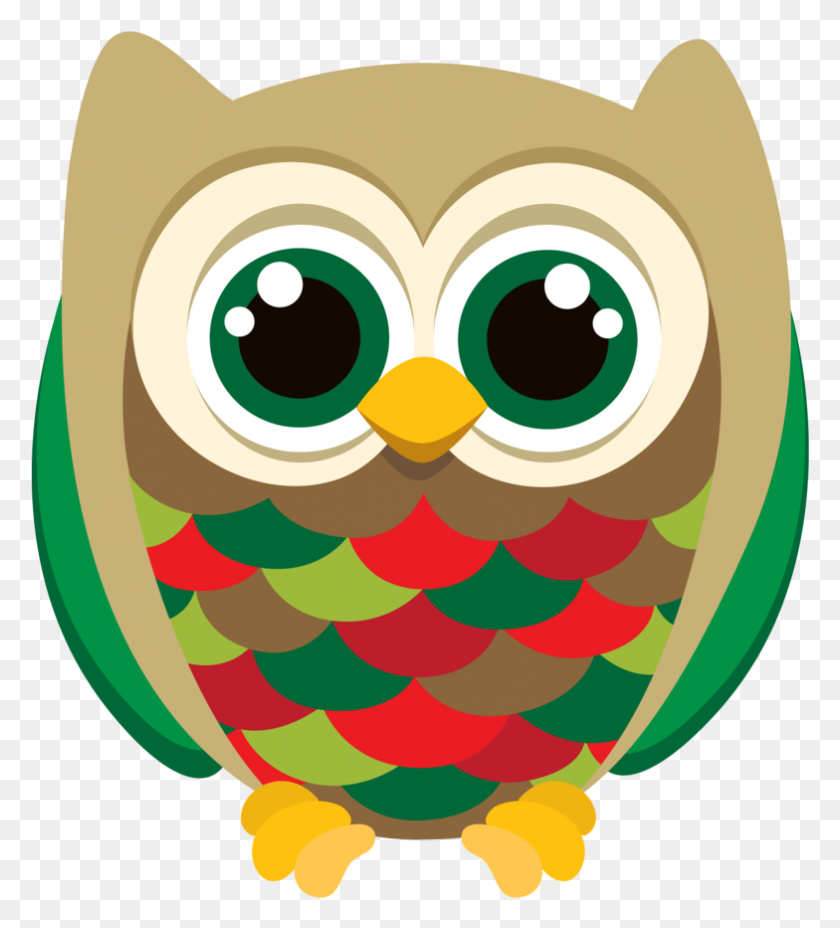784x873 Owl Clipart Owl Christmas Day Santa Claus My Christmas Owl - Owl PNG