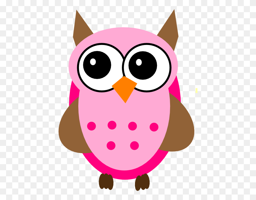 456x598 Owl Clipart Pink - Halloween Owl Clipart