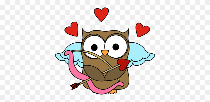 400x349 Owl Cupid Clip Art Valentine's Day Owl, Cupid - Valentine Owl Clipart