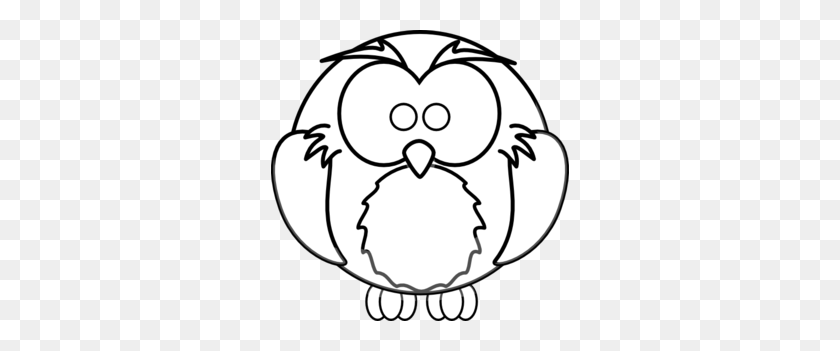 298x291 Owl Face Line Art Abwnet - Owl Face Clipart