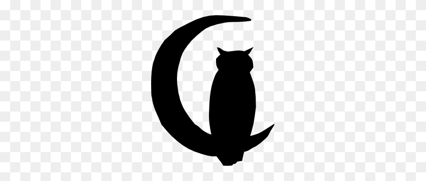 243x297 Owl Moon Clip Art Silhouette Owl Moon, Clip Art - Crescent Moon Clipart