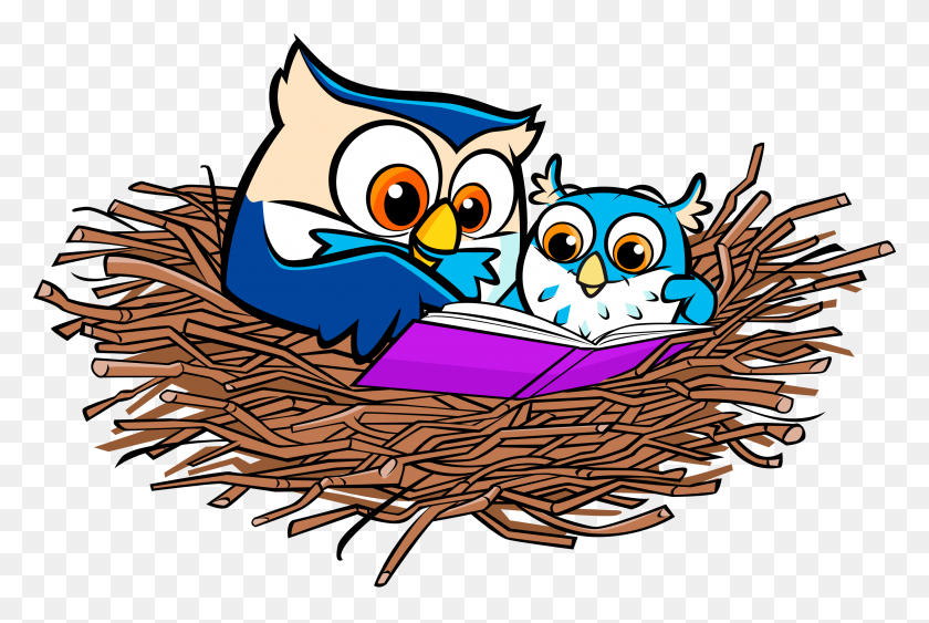 2792x1801 Owl Nest Graphic Free Huge Freebie Download For Powerpoint - Owl Reading Clipart
