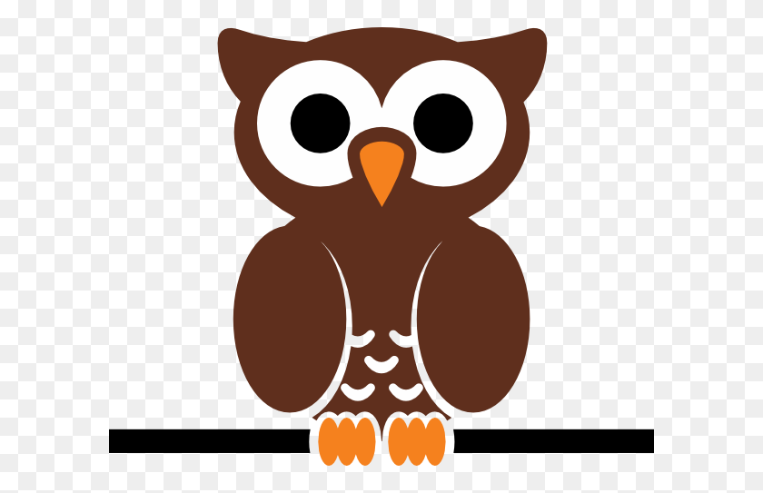 600x483 Owl On A Branch Clip Art - Owl Eyes Clipart