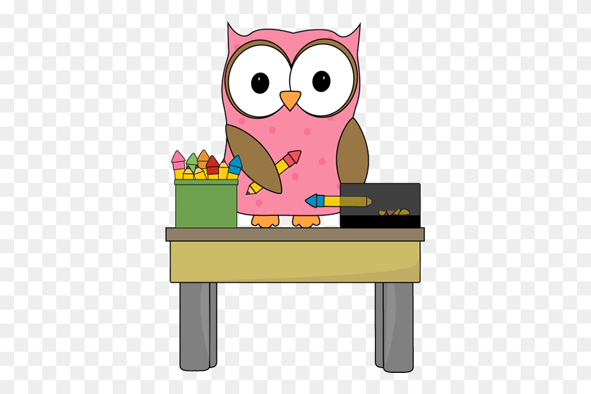 369x500 Owl Pencil Monitor Clip Art - Owl Reading Clipart