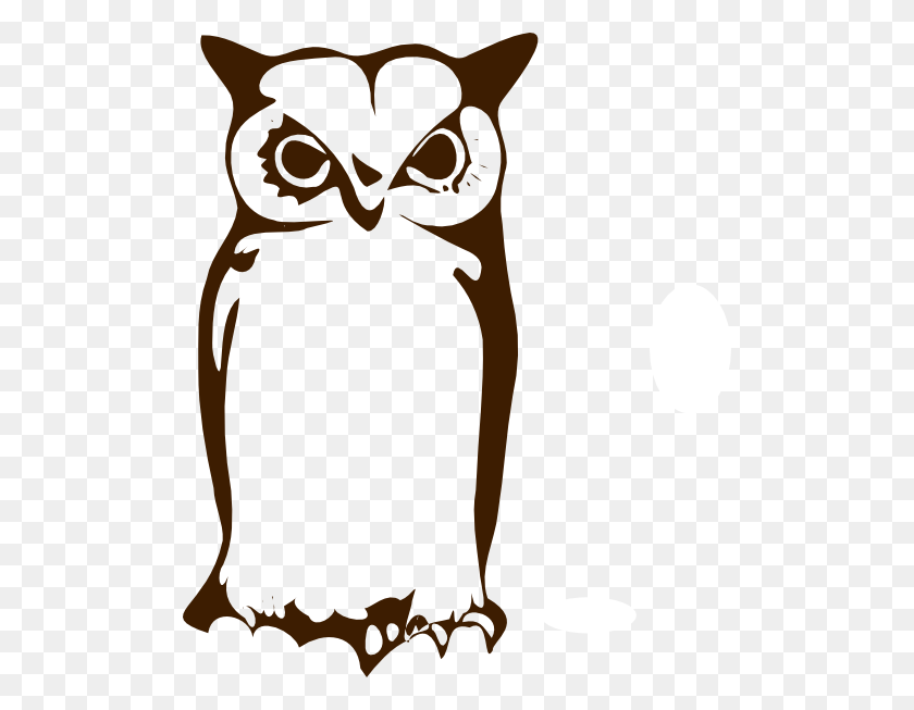 504x593 Owl Silhouette Clip Art - Black Owl Clipart