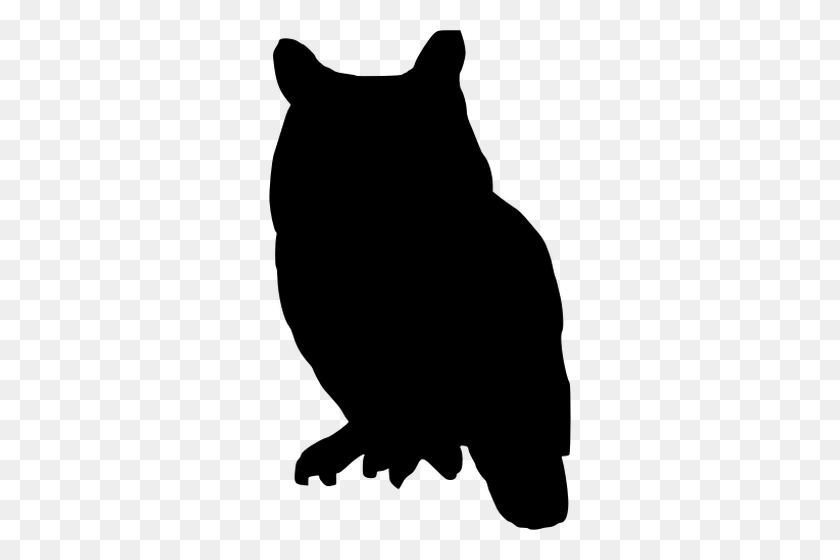 302x500 Owl Silhouette Vector Image - Owl Silhouette Clip Art