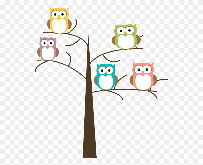 551x625 Búhos En Un Árbol Clipart - Dead Bird Clipart