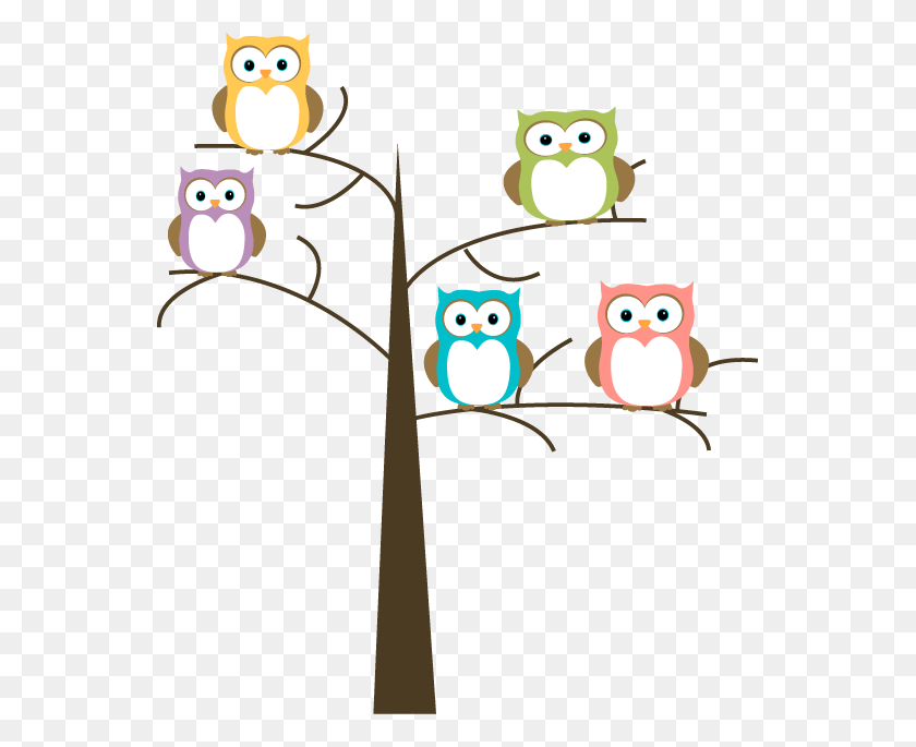 551x625 Owls On A Tree Clipart Clip Art Images - Spring Tree Clipart