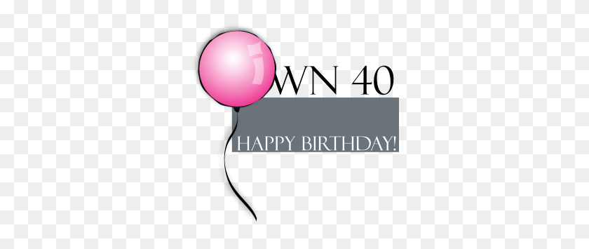 299x295 Own Your Birthday - 40th Birthday Clipart
