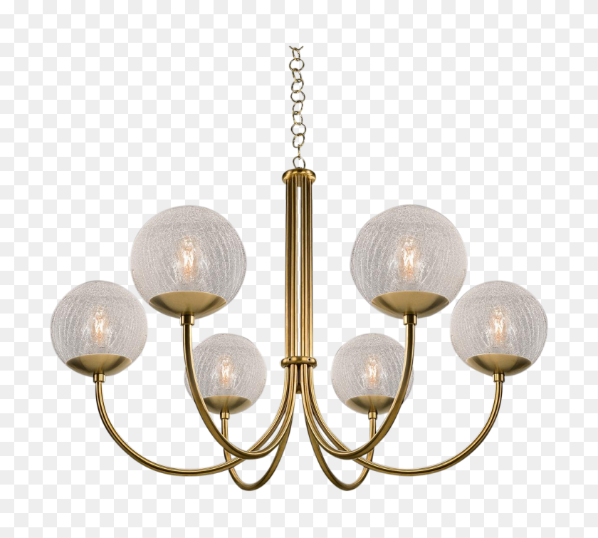1278x1139 Oxford Brushed Brass Arm Cracked Glass Globes Pendant Light - Cracked Glass Transparent PNG