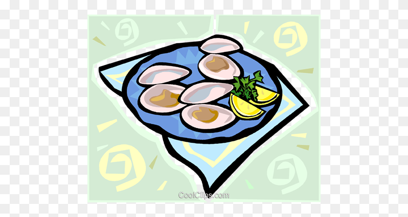 480x387 Oysters Royalty Free Vector Clip Art Illustration - Oysters PNG