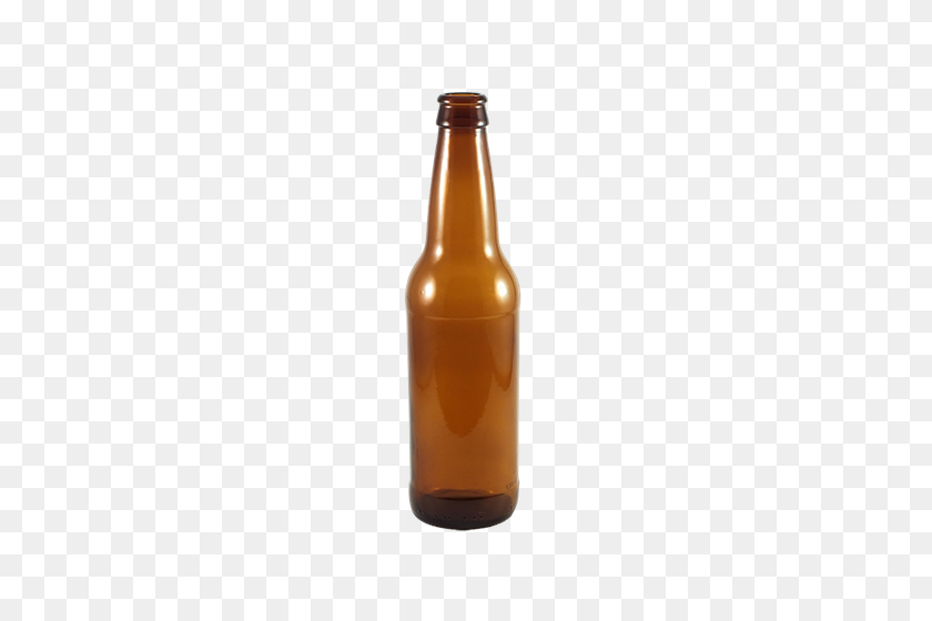 500x500 Oz Amber Glass Beer Bottle Kaufman Container - Glass Bottle PNG