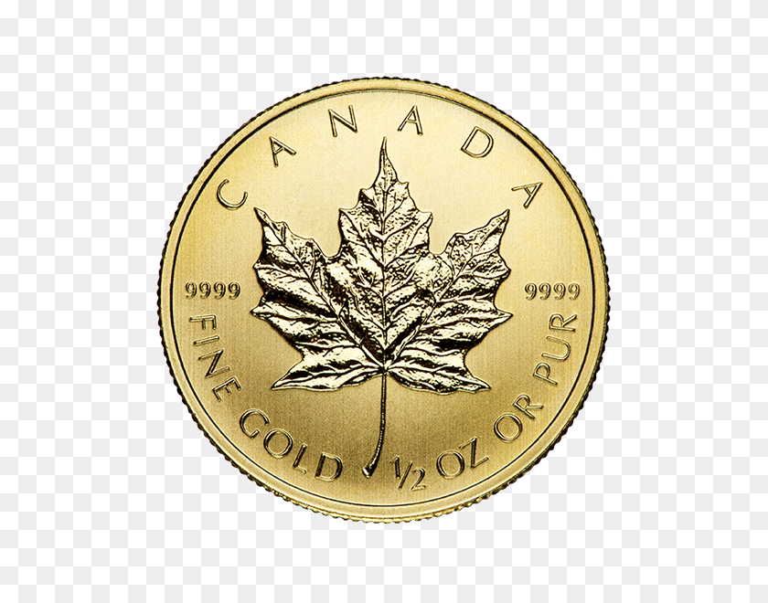600x600 Oz Canadian Gold Maple Leaf - Gold Leaf PNG