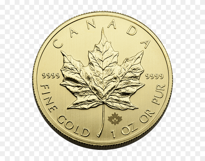 600x600 Oz Canadian Gold Maple Leaf Common Date - Gold Leaf PNG