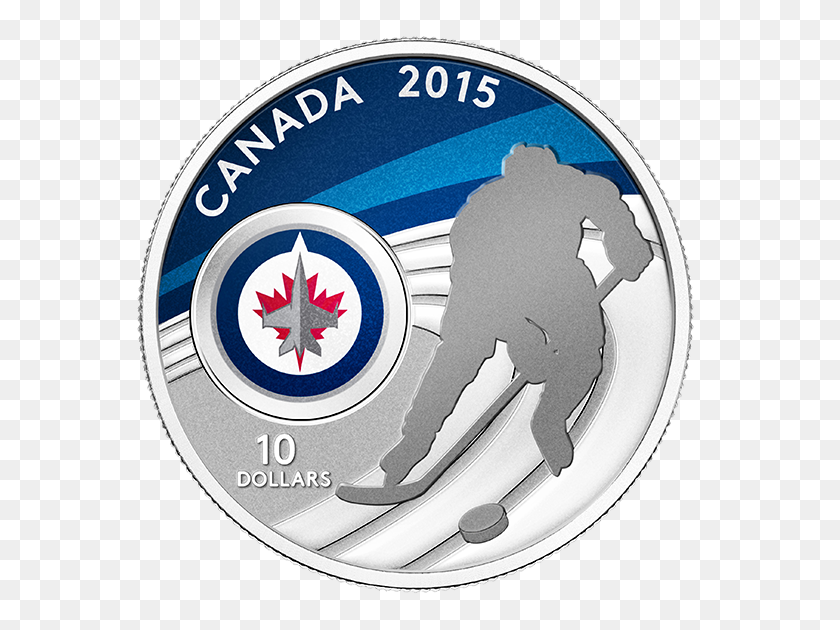 570x570 Oz Fine Silver Coin - Winnipeg Jets Logo PNG