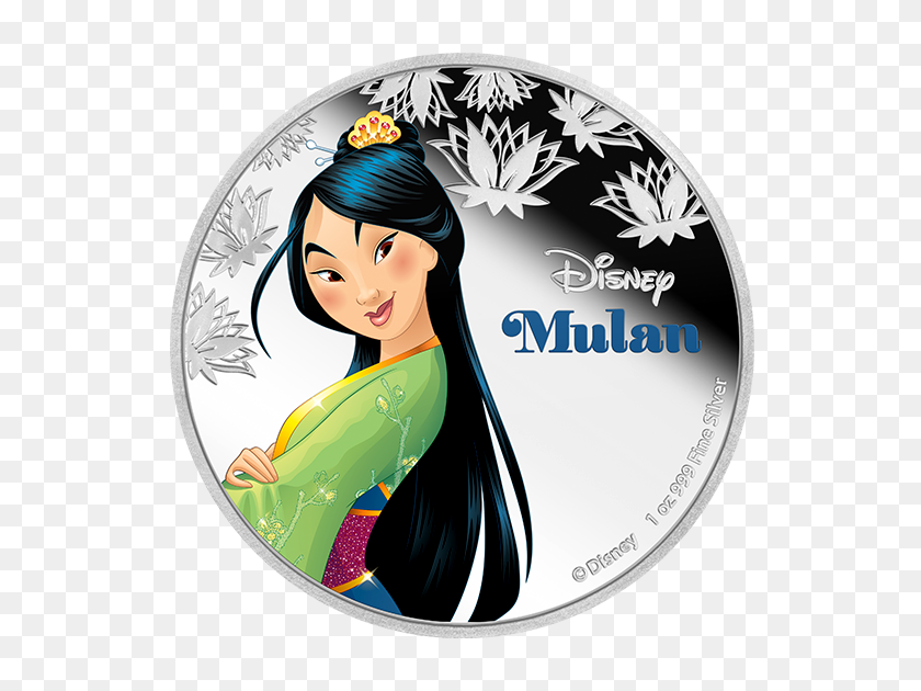 570x570 Унция Чистая Серебряная Монета Принцессы Диснея Мулан - Мулан Png