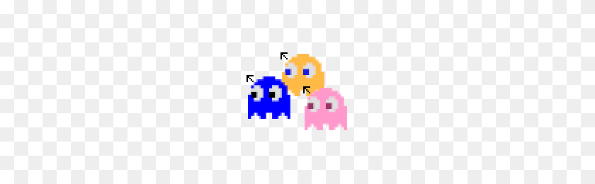 200x200 Pac Man And Ghosts Cursors - Pacman Ghosts PNG
