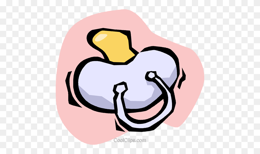 480x439 Pacifier Royalty Free Vector Clip Art Illustration - Pacifier Clipart