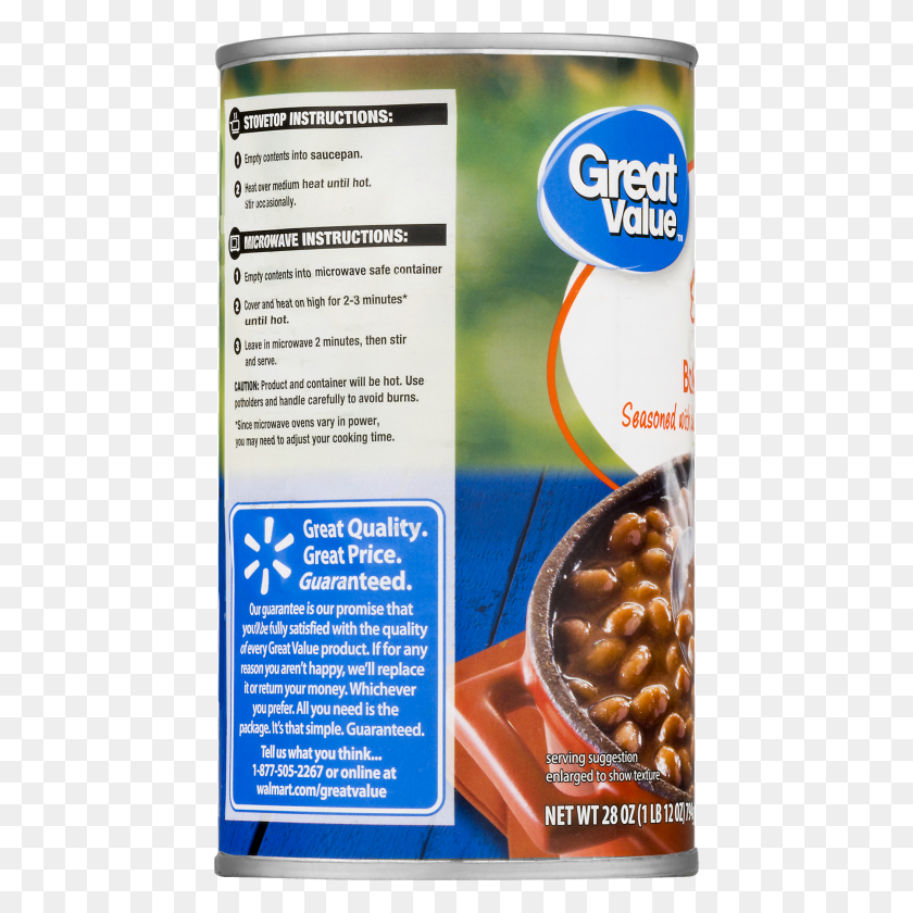 1800x1800 Pack Great Value Baked Beans, Oz - Walmart PNG