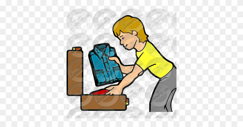 380x380 Pack Picture For Classroom Therapy Use - Packing A Suitcase Clipart