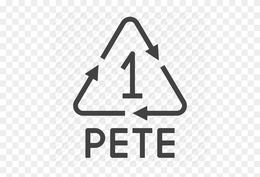 512x512 Packaging, Pet, Pete, Plastic, Recycling, Symbol Icon - Recycling Symbol PNG