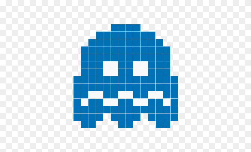 350x450 Pacman Blue Ghost - Pac Man Ghost PNG