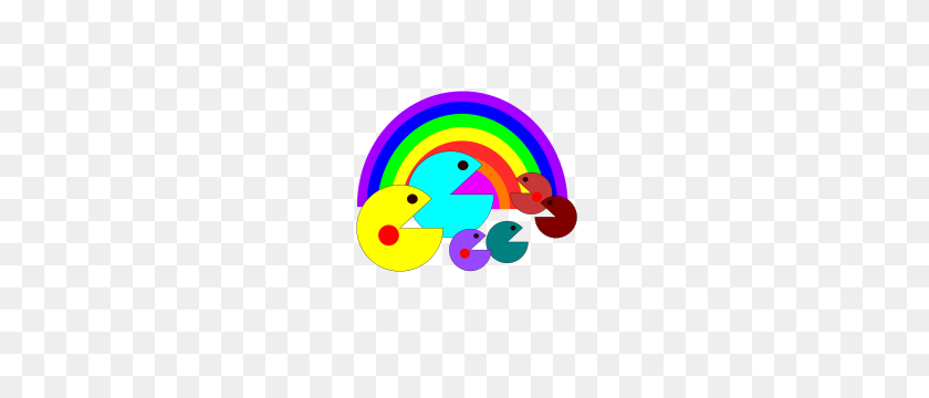 212x300 Pacman Rainbow Png Clip Arts For Web - Rainbow Images Clip Art