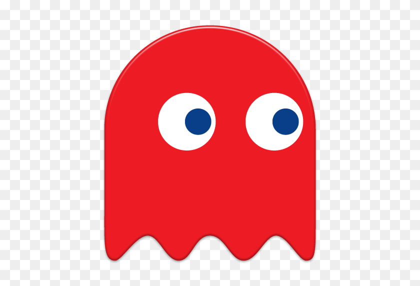 512x512 Pacman Red Ghost Transparent Png - Pac Man Ghost PNG