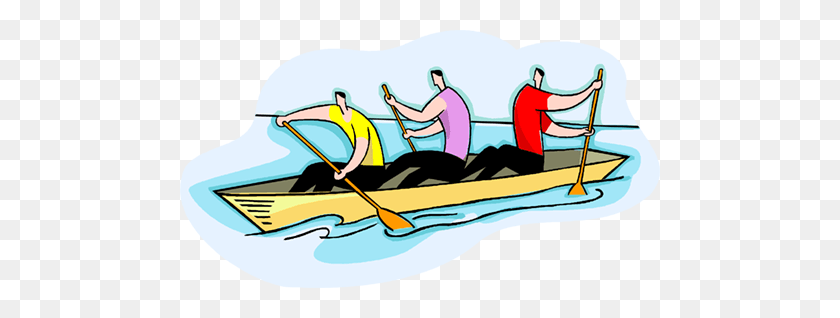 480x258 Paddling In Canoe, The Wrong Way Royalty Free Vector Clip Art - Wrong Clipart