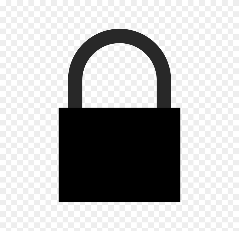 750x750 Padlock Silhouette Key Computer Icons - Lock Clipart Black And White