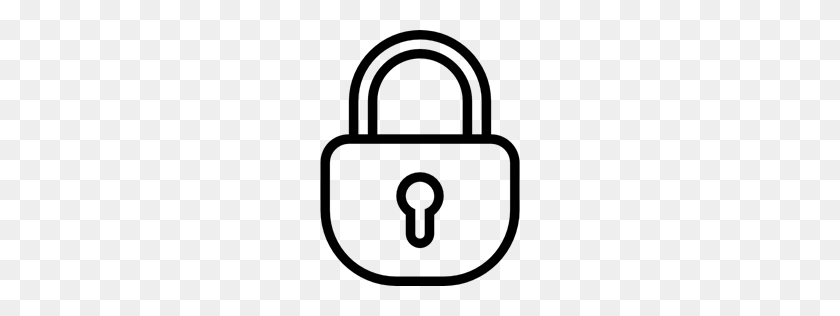 256x256 Padlock, Symbol, Security, Outline, Tool, Lock, Locked, Interface - Lock Clipart Black And White