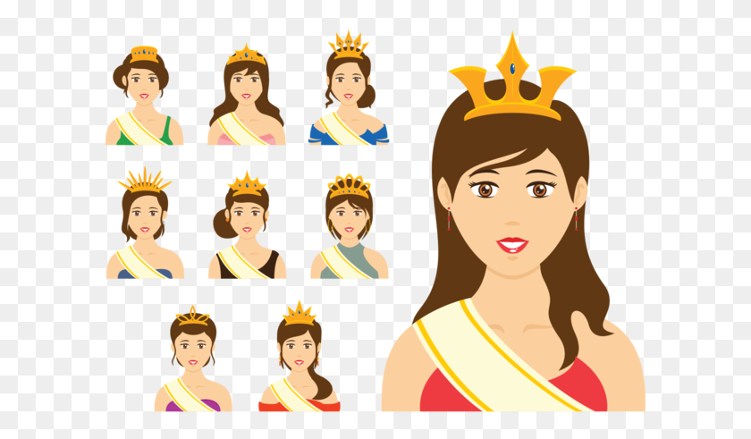 607x431 Pageant Queen Vector - Pageant Clipart