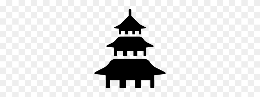 256x256 Пагода, Азия, Храм, Буддизм, Значок Зданий - Pagoda Clipart