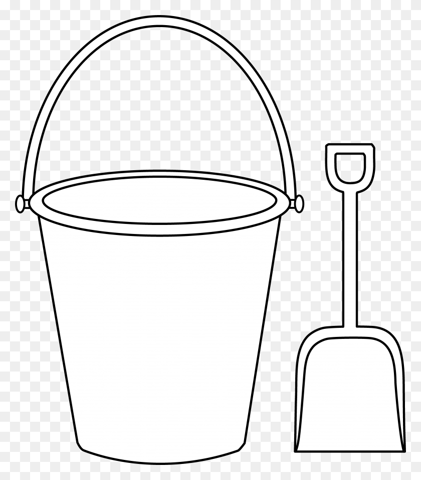5849x6721 Pail And Shovel Clipart - Piano Keyboard Clipart Black And White