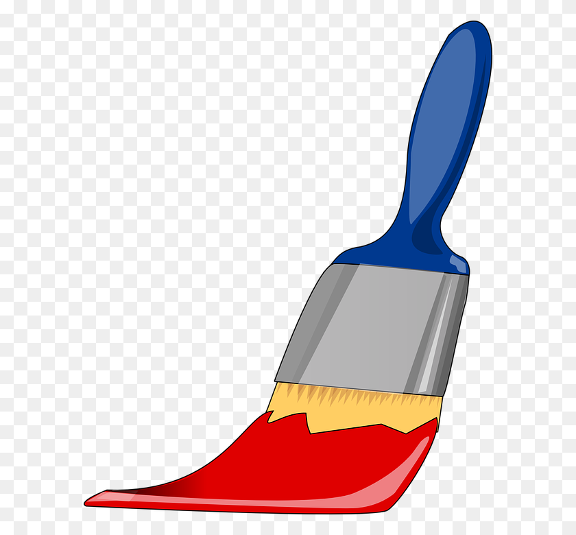 596x720 Paint Brush Clipart Vector - Red Paint Stroke PNG