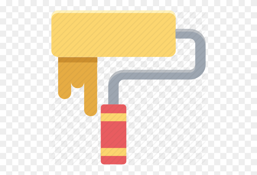 512x512 Paint Brush, Paint Roller, Roller, Roller Brush, Wall Painting Icon - Paint Roller PNG