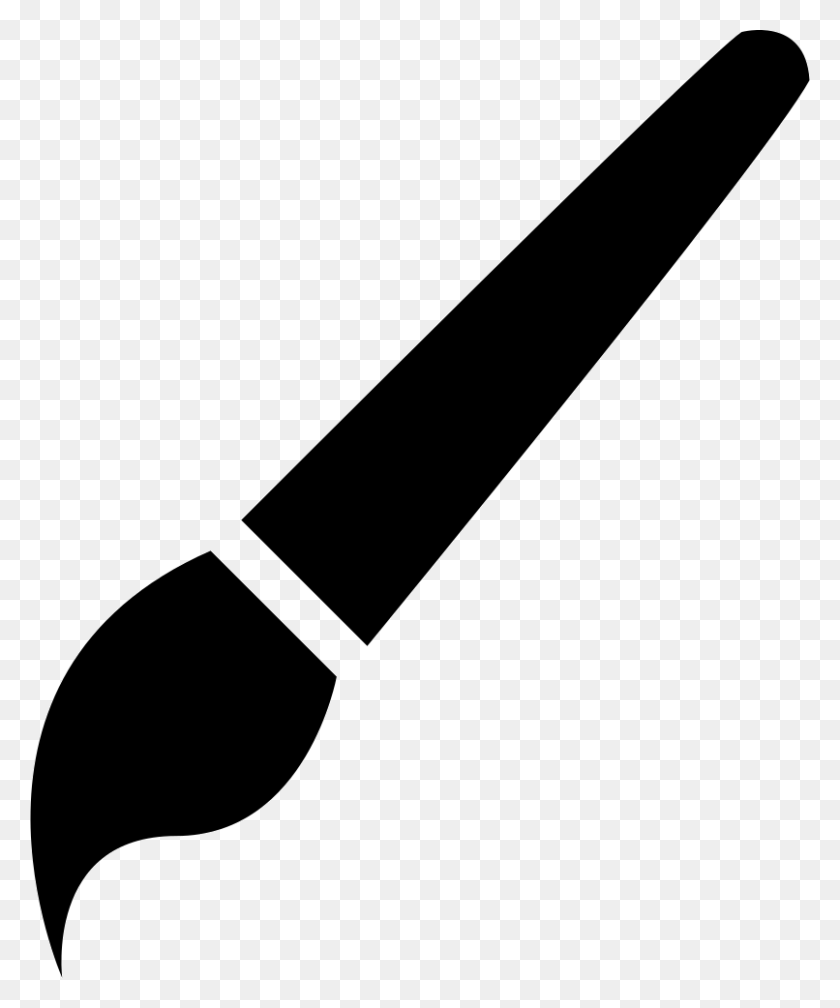806x980 Paint Brush Png Icon Free Download - White Paint Stroke PNG