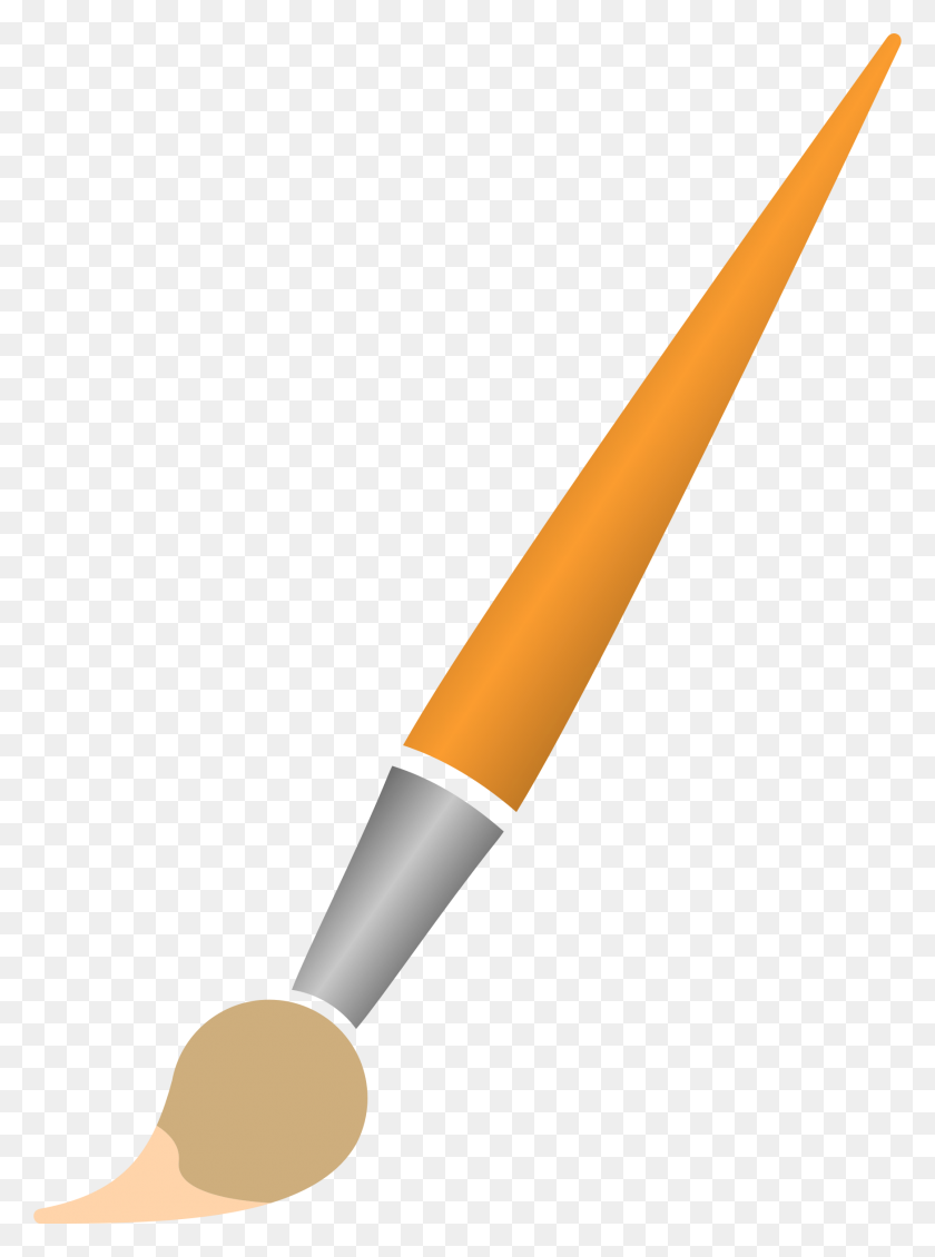 1748x2400 Paint Brush With Cream Dye Icons Png - Brush PNG