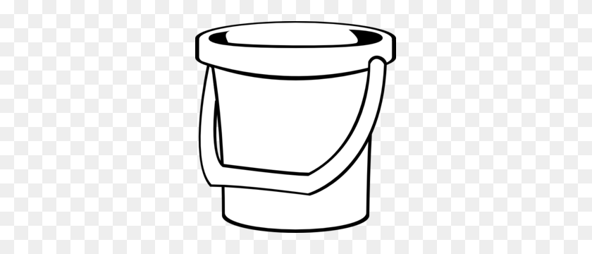 285x300 Paint Bucket Clip Art Black And White - Sandcastle Clipart Black And White