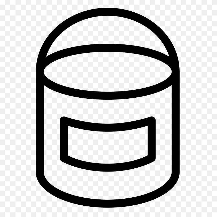 1600x1600 Paint Bucket With Label Icon - Paint Bucket PNG