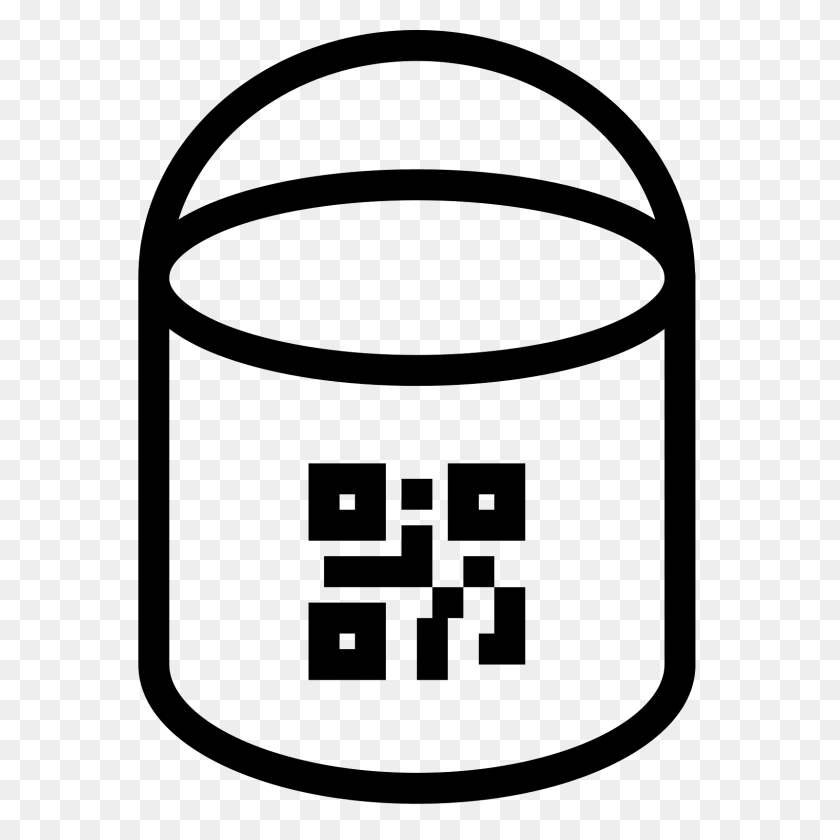 1600x1600 Paint Bucket With Qr Icon - Qr Code PNG