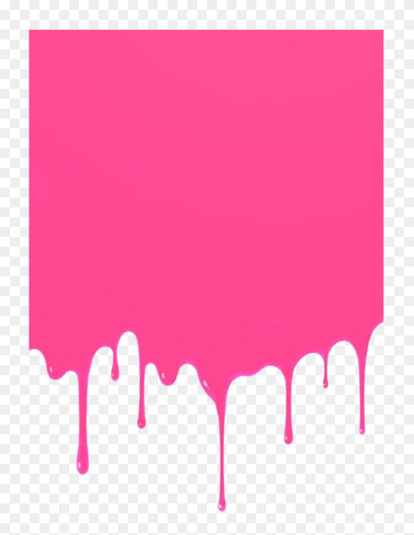 1080x1418 Paint Dripping Melting Pink - Paint Dripping PNG