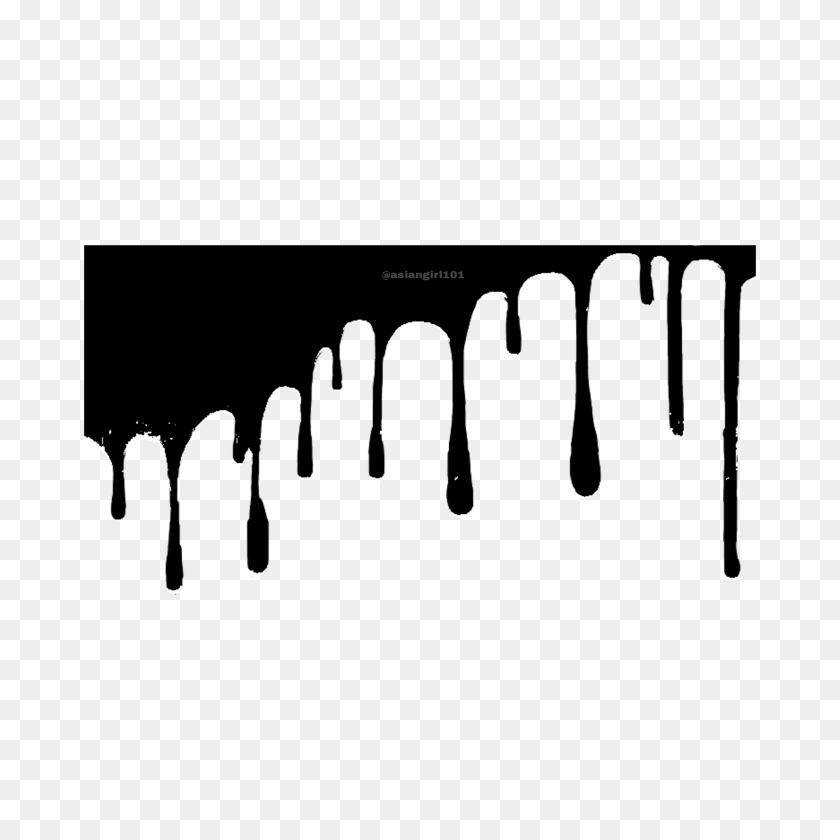 2247x2247 Paint Dripping Silhouette Ftestickers - Paint Dripping PNG