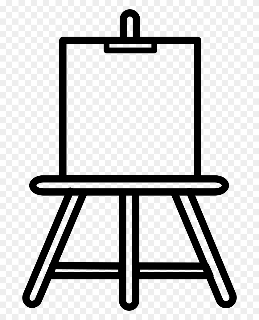 696x980 Paint Easel Outline Artistic Tool Png Icon Free Download - Paint Easel Clipart