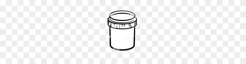 160x160 Paint Jar Клипарт Картинки - Краска Клипарт Черный И Белый